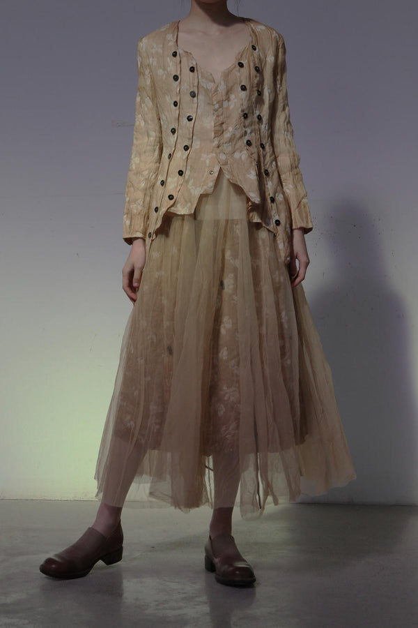 MUTEDANCE MD20SS-KAL02 bestickter Seidenrock